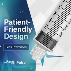 FifthPulse 100ml Syringe with Luer Lock (NO Needle) – Sterile – 5-Pack
