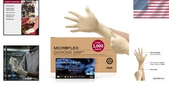 Case of 1000 MICROFLEX Diamond Grip MF-300 XL Gloves – Ideal for Various Uses