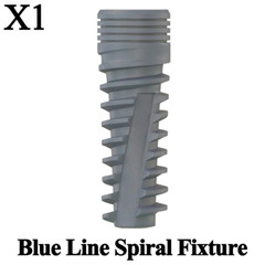 1pcs Dental Blue Line Fixture Int Hex 2.42mm Connection Titanium SLA