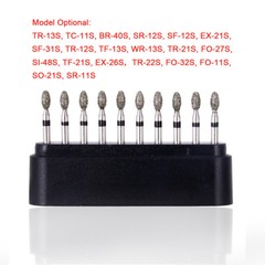 10pc AZDENT Dental Diamond Polishing Burs Friction Grip for High Speed Handpiece