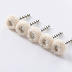 5Pc Cotton Dental Polishing Brush Wheels RA2.35mm Contra Angle RA Latch Type NEW