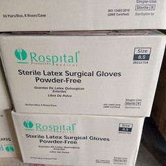 Sterile Latex Surgical Gloves Powder-Free 6.0 to 8.5 (50/400 pcs) from Malaysia