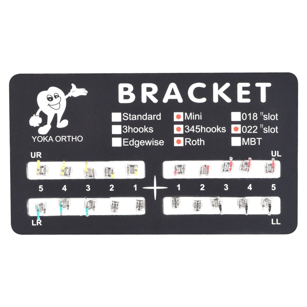 20pcs/pack Metal Dental Orthodontic Brackets Braces Mini-MBT/Roth.022 Hook 3 4 5