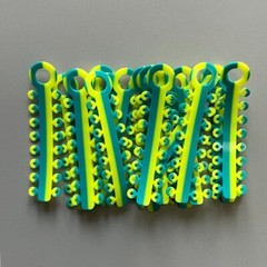 1Box/320pcs Dental Ligature Ties Orthodontic Elastic Rubber Bands Mix Colors