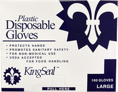 1000 Count | Embossed Poly Foodhandling Gloves, Powder-Free, Quick Change, Size