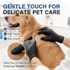 Schneider Black Nitrile Gloves, Powder Free, Disposable Gloves Latex Free for Me