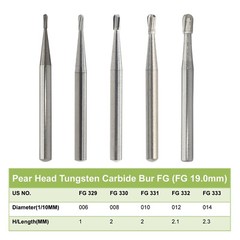 Dental Carbide Burs FG 19mm / FG SURG 25mm Long Shank Surgical High Speed