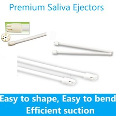 1000/Case Saliva Ejectors Ejector WHITE/BLUE Dental Suction Tips Disposable