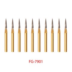 10 Pcs Dental Tungsten Carbide Trimming & Finishing Burs Drill Smooth FG 7901