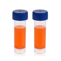 Sterile Transport Tube, 5 ml Capacity, Molded Graduations, Conical Bottom, Se…