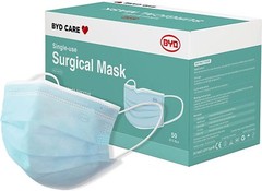 BYD CARE Single-use Surgical Masks, One-size, green Box 50 PCS