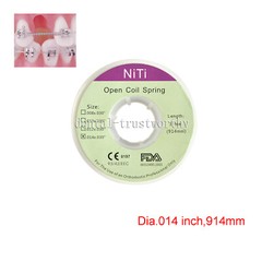 Orthodontic Dental Braces Niti Open Coil Spring Dia.012 Inch/.010 Inch 914mm