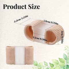 4Pcs Silicone Toe Spacers Lining with Fabric Breathable Soft Spacer Beige