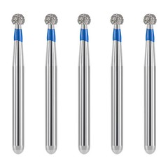JMU Dental FG Diamond Burs for High Speed Handpiece, Medium Grit Round Bur 5pcs