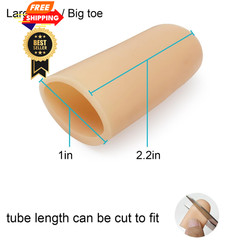 8 Pack Silicone Big Toe Protectors Women & Men (Toe Caps Beige-8 Pcs（large）