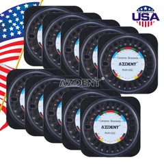 AZDENT Dental Orthodontic Braces Clear Ceramic Bracket Roth Slot.022 Hooks 3 4 5