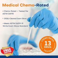 Supmedic Nitrile Gloves Blue Large, 100 Count