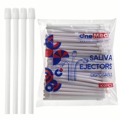 200(2 Bags) OneMed Disposable Dental Saliva Ejectors Evacuation Suction Tips