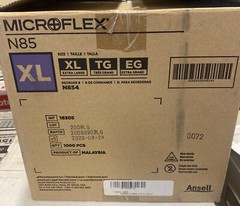 Case of 1000 XL Microflex Gloves N854 Powder Free Nitrile Exam Gloves