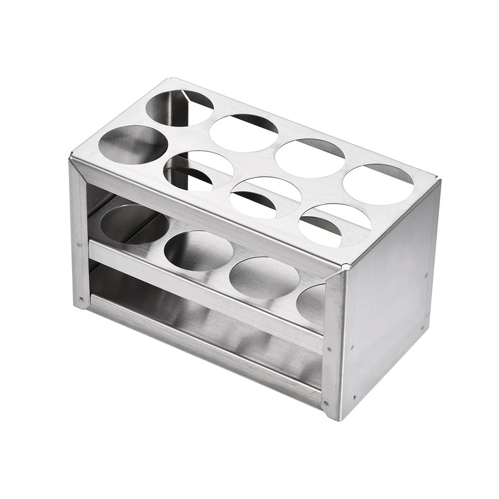 Stainless Steel Test Tube Holder Lab Stand Rack 8 Hole 3 Layer for 26-30mm Tube