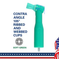 100 Dental Prophy Angles Soft Cup, Disposable & Latex Free, (1 Box of 100) 105°
