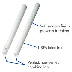 100 (1 Bag) HVE High Volume Evacuation Suction Dental Tips, Vented (White)