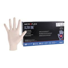 Microflex UL-315-M Latex Exam Gloves Extended Cuff Medium 50/Bx EXP Jan 2027