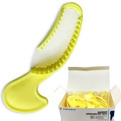70 Dental Impression Bite Registration Triple Trays Molding, Quadrant, (Yellow)