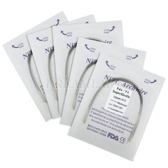 5 Packs Dental Orthodontic Super Elastic Niti Round Arch Wires Nature 10pc/pack