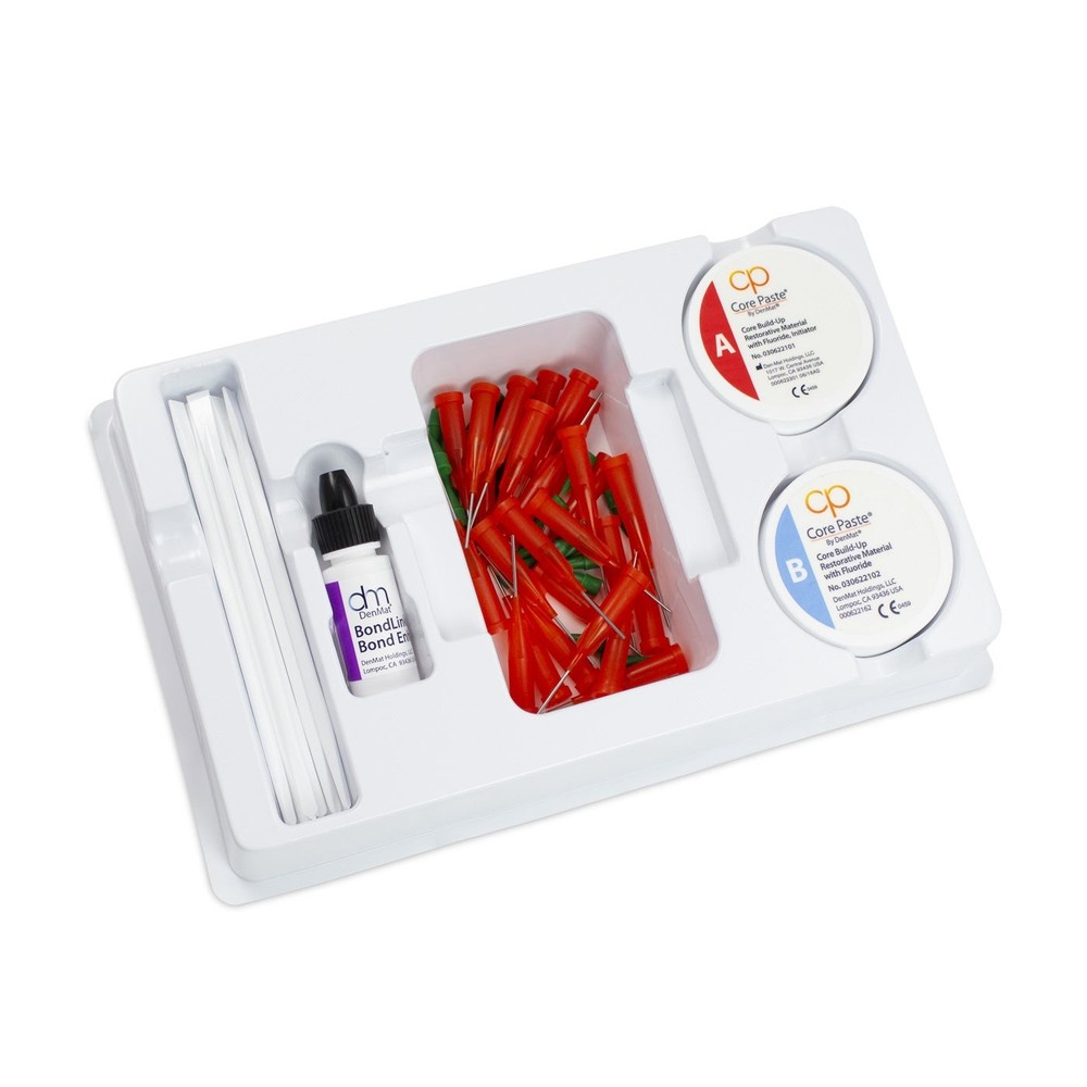 Denmat 030622100 Core Paste Composite Regular w/ Fluoride White Kit EXP May 2027