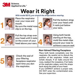 3M 8210 N95 Disposable Respirator Dust Mask | Case of 320 Masks | EXP 7/25 | New