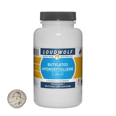 Butylated Hydroxytoluene / 6 Oz Bottle / 99+% USP Food Grade / Fine Crystals
