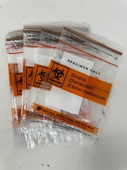 50-1000 6″ x 9″ Biohazard Econo-Zip Specimen Transport Bags 2mil 3 Wall + Pouch