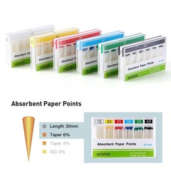 Dental Endo Gutta Percha Points/Absorbent Paper Points Taper 0.02/0.04/0.06