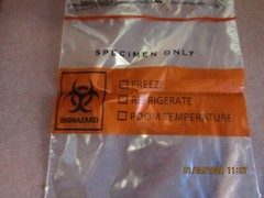 6″ x 9″ Biohazard Specimen Transport Bag + Pouch Box Lot of 500 or more 856