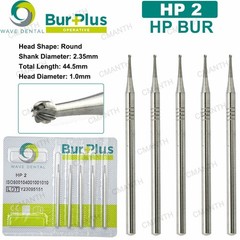 WAVE Dental Carbide Burs HP Surgical Burs Round For Straight Handpiece HP 2 4 8