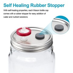 12x Wide Mouth Mushroom Liquid Culture Lid,Split-Type Mason Jar Lid with 0.22Um