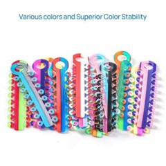 Dental Orthodontic Elastic Power Chains Ligature Ties Rubber Bands Bracket Brace