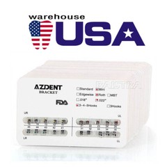 US Dental Orthodontic Bracket Brace Mini /Standard Roth/MBT.022/.018 Hook AZDENT