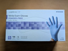 McKesson Confiderm 3.8 Nitrile Exam Glove Extra large – 100 per Box