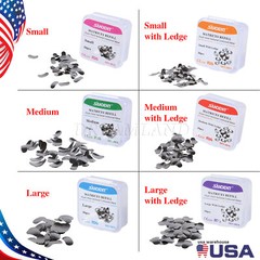 50pc Dental Metal Matrices Matrix Band Sectional Contoured Refill Thickness 35μm