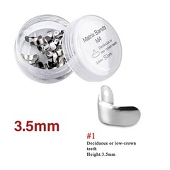 50PCS Dental Metal Matrix Bands With Holes Sectional Contoured Matrices Palodent