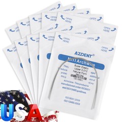 10PCS AZDENT Dental Orthodontic Super Elastic Niti Round Arch Wire Natural form
