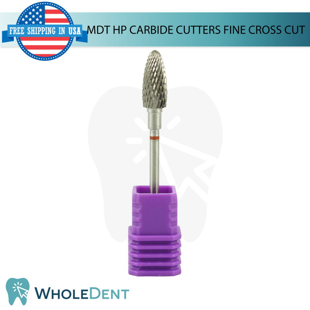 Dental MDT HP Carbide Cutters Fine Cross Cut Bur Smooth Finishing Shaping Tool
