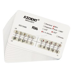 AZDENT Dental Orthodontic Brackets Braces Metal Mini Roth.022 Hooks 345