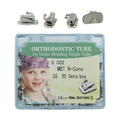 200 Orthodontic Buccal Tube 1st 2nd Molar Tubos Ortodoncia Roth MBT 022 Bondable