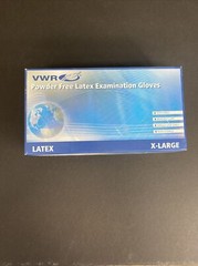 VWR Latex Gloves Extra Large 8 Boxes with 90 Gloves Each