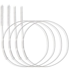 4 Pcs Extra Long Pipe Cleaners with Soft Nylon Bristles Head Cleaning White