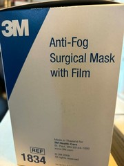 *50-Pieces* 3M Health Care 1834 Tie-On Anti-Fog Surgical Masks with Film