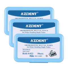 AZDENT Tubos bucales de monobloque ortodoncia dental MBT/Roth 022 1er molar U1L1